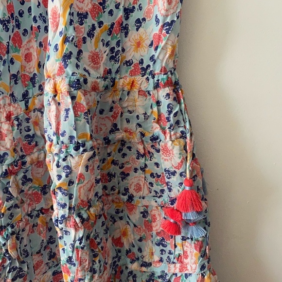 Poupette St. Barth Floral Mini Dress - Blue and Pink - Picture 9 of 12
